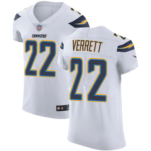 Nike Chargers #22 Jason Verrett White Men's Stitched NFL Vapor Untouchable Elite Jersey - Click Image to Close